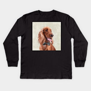 Elegant Mr Cocker Spaniel Kids Long Sleeve T-Shirt